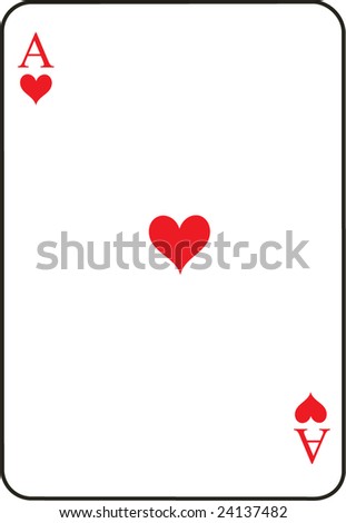 Ace Of Hearts Vector Illustration - 24137482 : Shutterstock