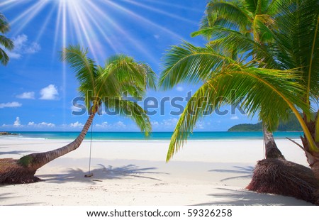 Sun beach and sea
