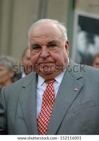JUNE 16, 2005 - BERLIN: Former Chancellor Helmut Kohl looks annoyed after the official celebration of the 60th anniversary of the foundation of the Christian Democratic Party (CDU), Berlin.