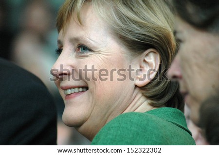 MAY 24, 2006 - BERLIN: Chancellor Angela Merkel at a reception for members of the PEN Congress in the Chanclery in Berlin.