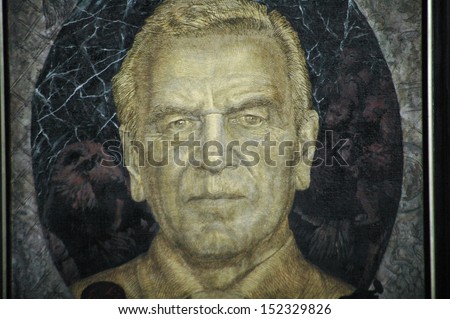 JULY 10, 2007 - BERLIN: the official portrait painting of former Chancellor Gerhard SchrÃ¶der(by JÃ¶rg Immendorff) - official presentation of the portrait painting in the Chanclery in Berlin.