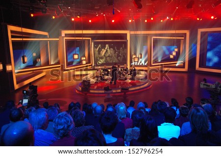 NOVEMBER 25, 2005 - BERLIN: a television studio at a television show in Berlin.