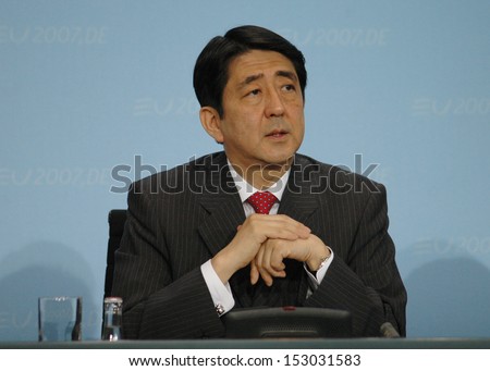 June 5, 2007 - Berlin: Japanese Prime Minister Shinzo Abe At A Press Conference Ater The Eu-Japan Summit In The Chanclery In Berlin.