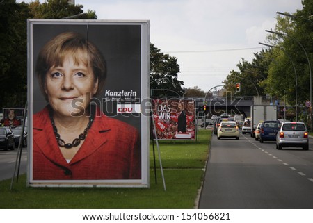 September 13, 2012 - Berlin: Election Posters During The Election Campaign For The Upcoming General Elections In Germany, Berlin.