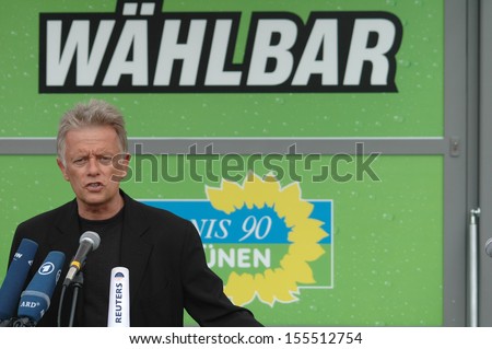 AUGUST 1, 2005 - BERLIN: Fritz Kuhn at an election rally of the Green Party in Berlin.