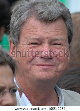 AUGUST 1, 2005 - BERLIN: Wolfgang Wieland at an election rally of the Green Party in Berlin.