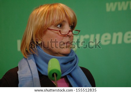MARCH 18, 2007 - BERLIN: Claudia Roth at a press conference of the Green Party in Berlin.