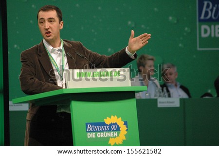 JULY 10, 2005 - BERLIN: Cem Oezdemir at a meeting of the Green Party in the Velodrom in Berlin.