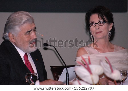 JANUARY 19, 2005 - BERLIN: Mario Adorf, Iris Berben at the opening party for the Albert Einstein Year in Germany, German Historical Museum, Berlin.