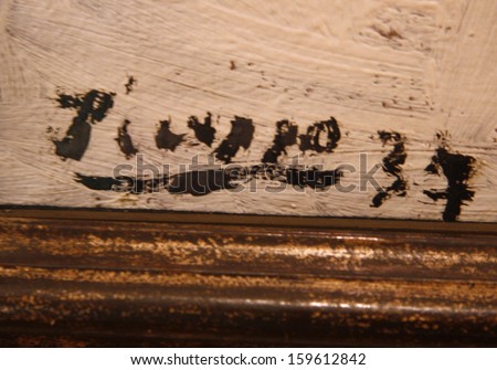 March 2013 - Berlin: The Signature Of Pablo Picasso On A Painting In The Museum Berggruen, Berlin.