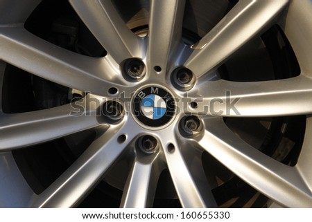 JUNE 2008 - BERLIN: the logo embleme of the German car manufacturer BMW - Bayerische Motorenwerke.