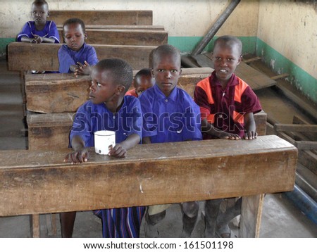 February 2012 - Tanzania: School Children In Rural Tanzania, Africa.
