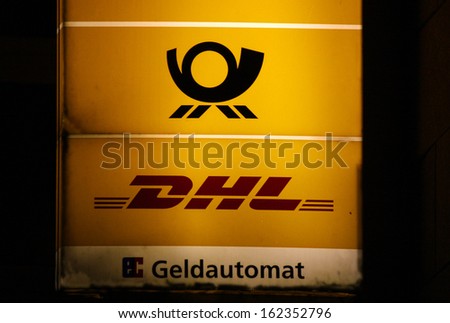NOVEMBER 2013 - BERLIN: brands: the logo of the German logistics company 