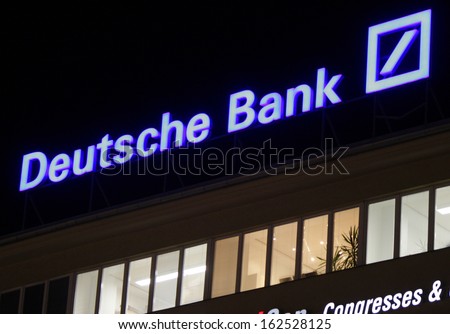 NOVEMBER 2013 - BERLIN: brands: the logo of the German bank \