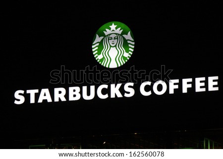November 2013 - Berlin: Brands: The Logo Of The Coffe House Chain &Quot;Starbucks&Quot;, Berlin.