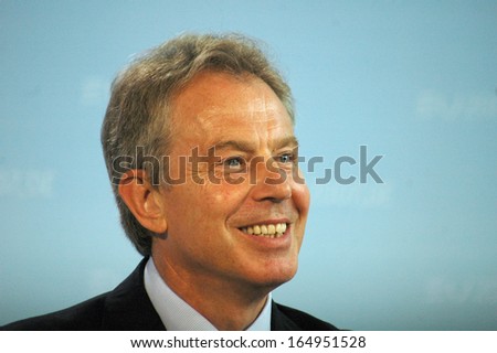 JUNE 3, 2007 - BERLIN: British Prime Minister Tony Blair at a press conference after a meeting with the German Chancellor in the Chanclery in Berlin.