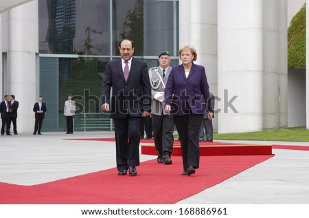 JULY 22, 2008 - BERLIN: Nouri Al-Maliki, Angela Merkel  - meeting of the German Chancellor with the Prime Minister of Iraq in the Chanclery in Berlin.