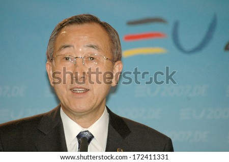 FEBRUARY 21, 2007 - BERLIN: Ban Ki-Moon - meeting of the UN Secretary General with the German Foreign Minister in the Foreign Ministry in Berlin.