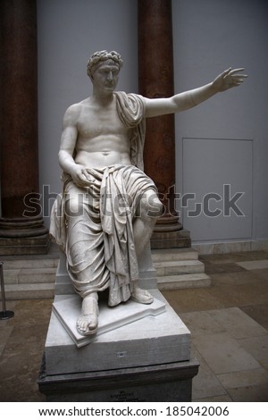 CIRCA JUNE 2013 - BERLIN: an ancient statue in the Pergamon Museum in Berlin.