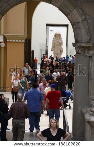 CIRCA JUNE 2013 - BERLIN: impressions: visitors in the Pergamon Museum in Berlin.
