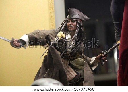 MARCH 28, 2014 - BERLIN: the character of the pirate captain in the movie \