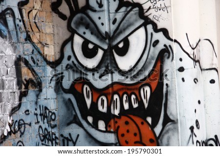 CIRCA JANUARY 2009 - BERLIN: Street art/ Graffiti, Berlin-Mitte.