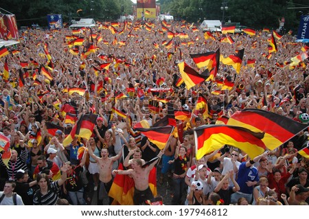 JUNE 30, 2006 - BERLIN: fans of the German team at the \