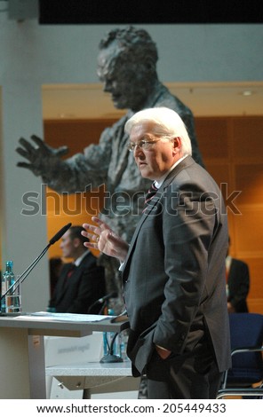 NOVEMBER 23, 2007 - BERLIN: Frank-Walter Steinmeier at a discussion panel on philosophy in politics in the Willy-Brandt-Haus, Berlin.