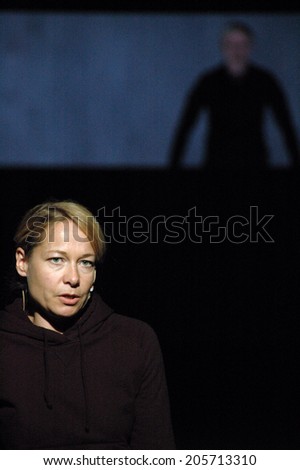 APRIL 24, 2005 - BERLIN: Susanne-Marie Wrage in a scene of the theater play \