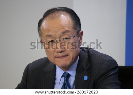 MARCH 11, 2015 - BERLIN: President of the World Bank Jim Yong Kim at a press conference after a meeting with the German Chancellor in the Chanclery, Berlin.