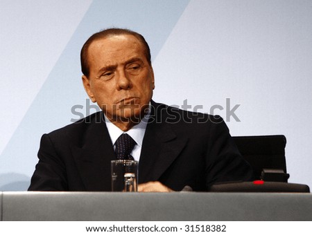 BERLIN FEBRUARY 22 Italian Prime Minister Silvio Berlusconi at the G20 Preporatory Summit in Berlin on February 22 2009 BERLIN FEBRUARY 22 Italian Prime Minister Silvio Berlusconi at the G20 Preporatory Summit in Berlin on February 22 2009