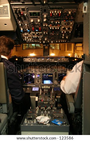 Pilots preparing privet jet for take off
