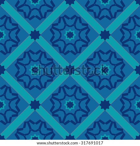 geometric seamless pattern diamonds tile - Illustration