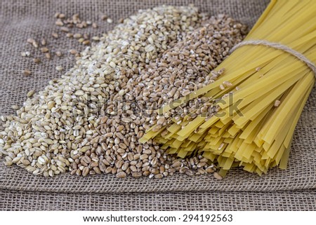 Healthy eating noodles wheat grain