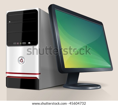 desktop computer icon. vector : Desktop Computer.