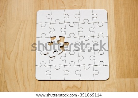 Last puzzle piece to complete the puzzle (white)