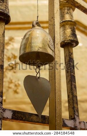 Old bells at Wat Phra That Cho Hae, Phrae Thailand