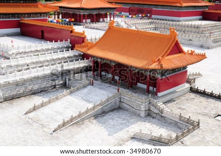 architecture model of chinese palace