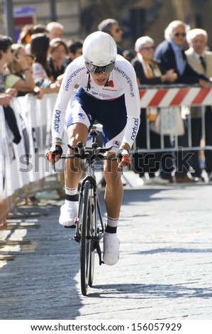 FLORENCE-SEPTEMBER 24 : Individual Time Trial of the UCI road World Championship in Florence, on 24 September, 2013.