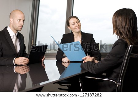 Recruiter Checking The Candidate During Job Interview