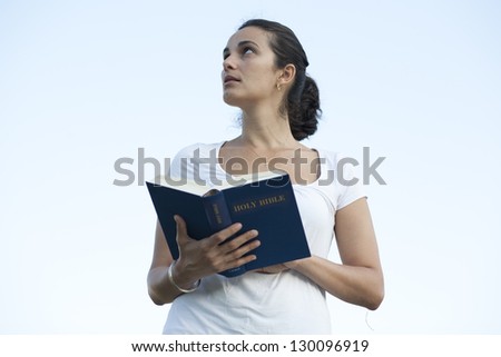 woman with the holy bible