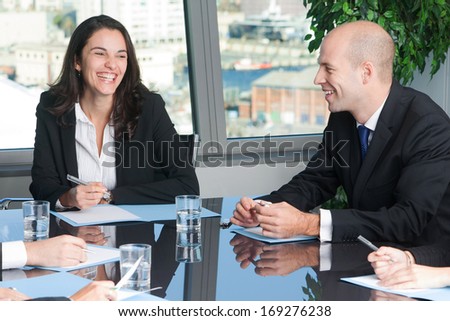 meeting in board room