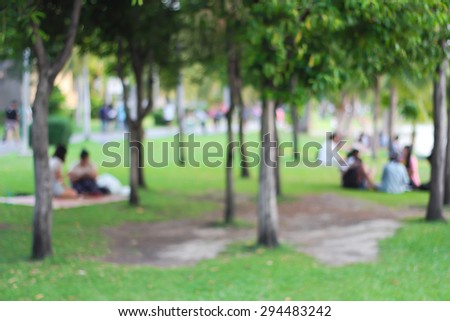 blurry image of park