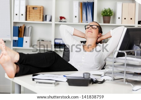 Portrait of a businesswoman during the siesta