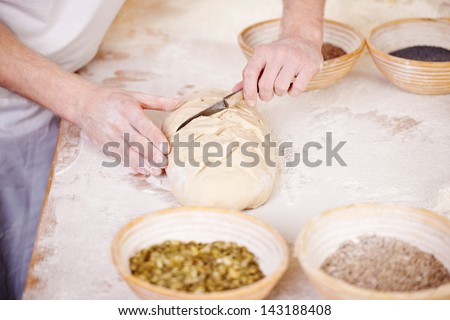 Preparation of healthy grain bread in the bakery