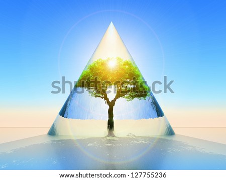 conceptual view of the protection of nature