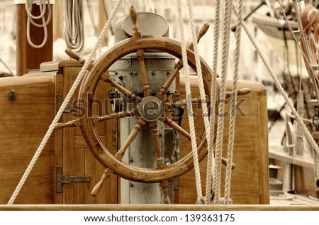 old sailboat rudder