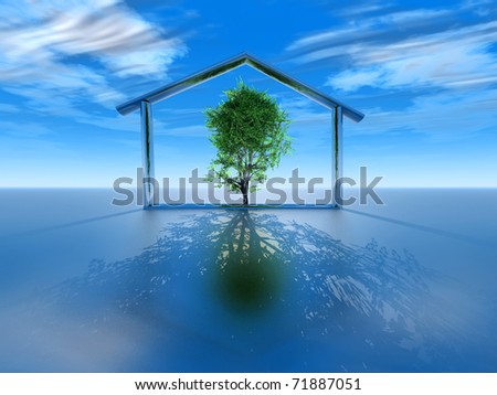 representation of the concept of ecological and economic home