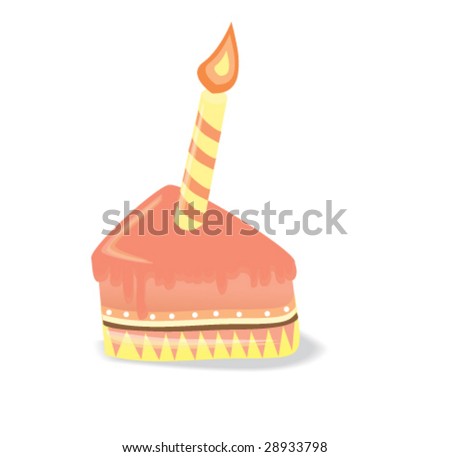 Cartoon Birthday Cake on Cartoon Birthday Cake In Vector   28933798   Shutterstock