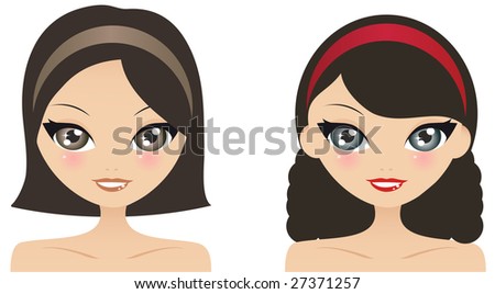 wavy hair with headband. One With Curly Hair,